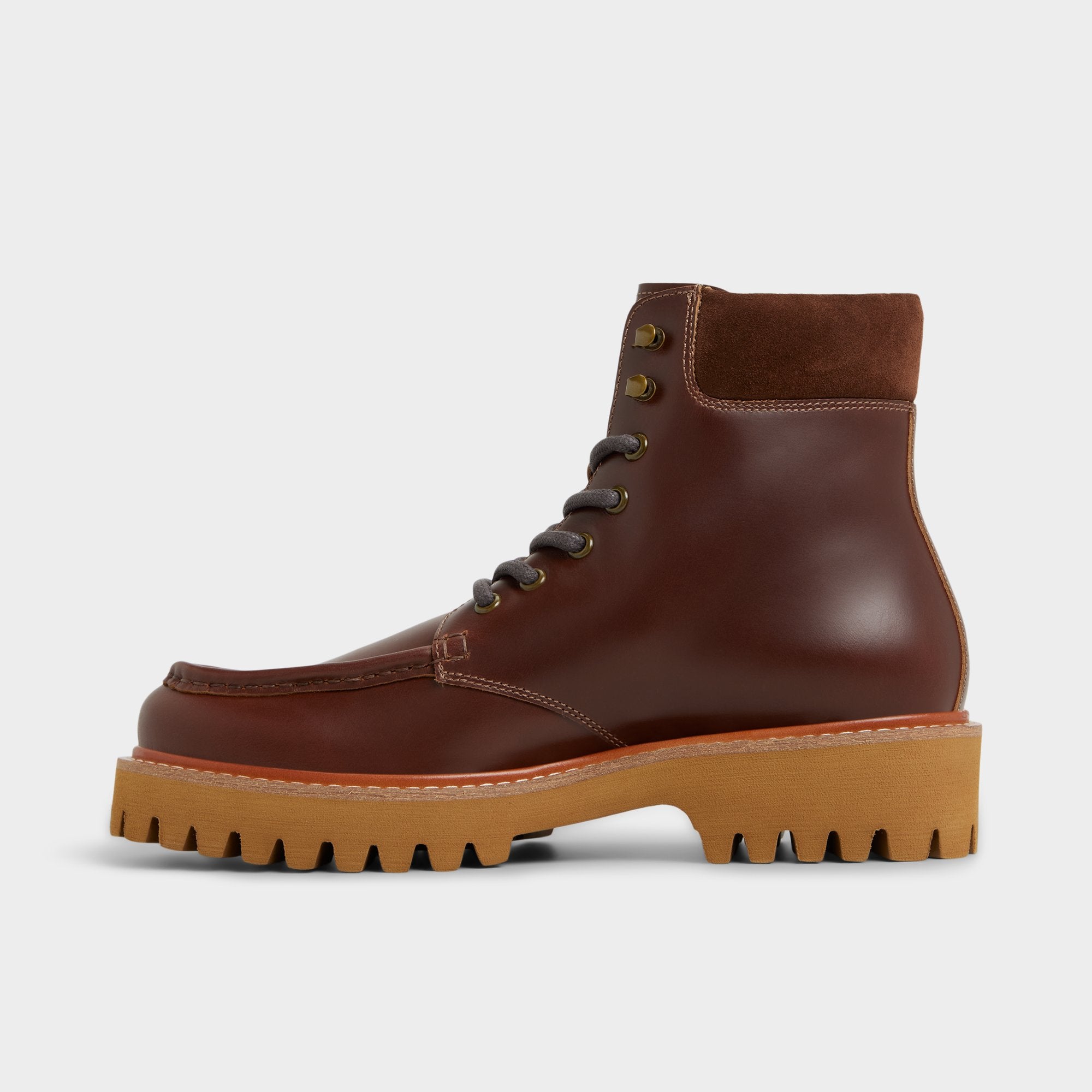 Medium brown Grier in Medium Brown - Combat boot, Lug sole | Aldo