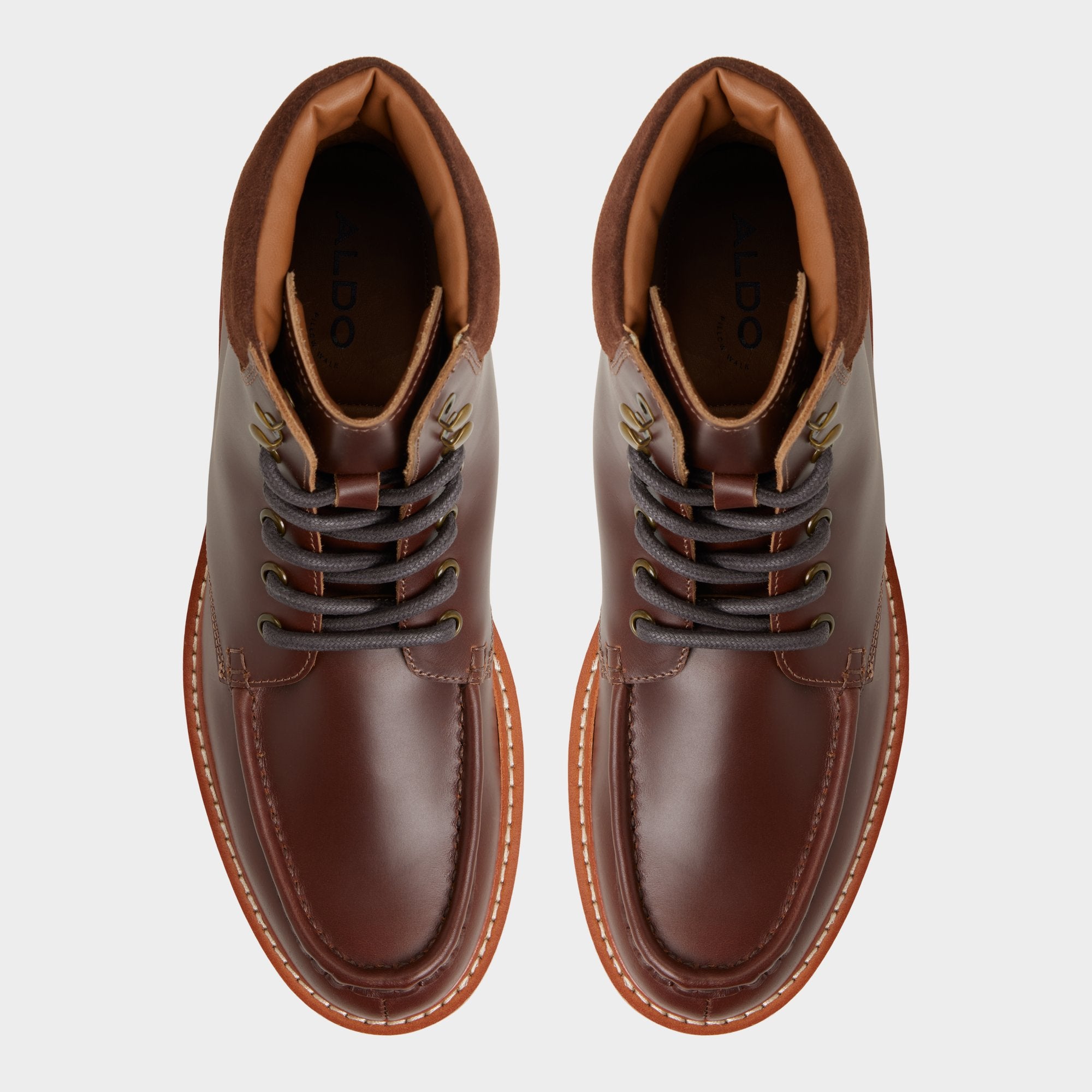 Medium brown Grier in Medium Brown - Combat boot, Lug sole | Aldo