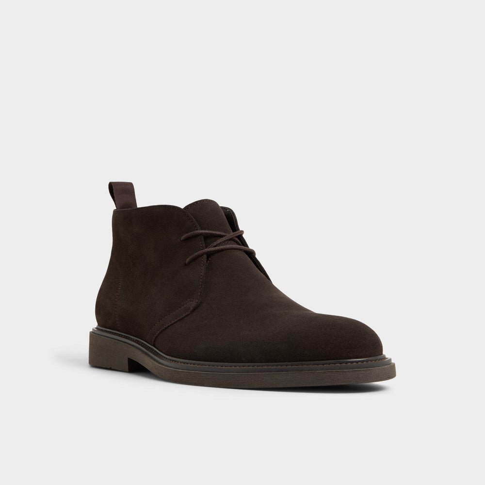 Dark Brown Jefrey Dark Brown Leather Suede Men's Chukka boots - Chukka boot | Aldo