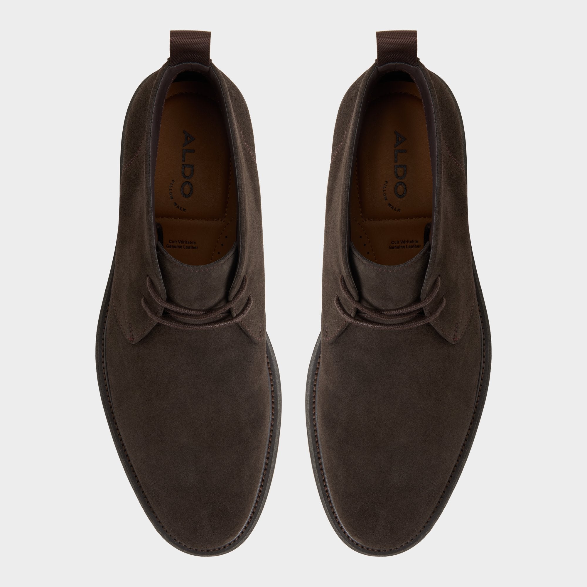 Dark Brown Jefrey Dark Brown Leather Suede Men's Chukka boots - Chukka boot | Aldo
