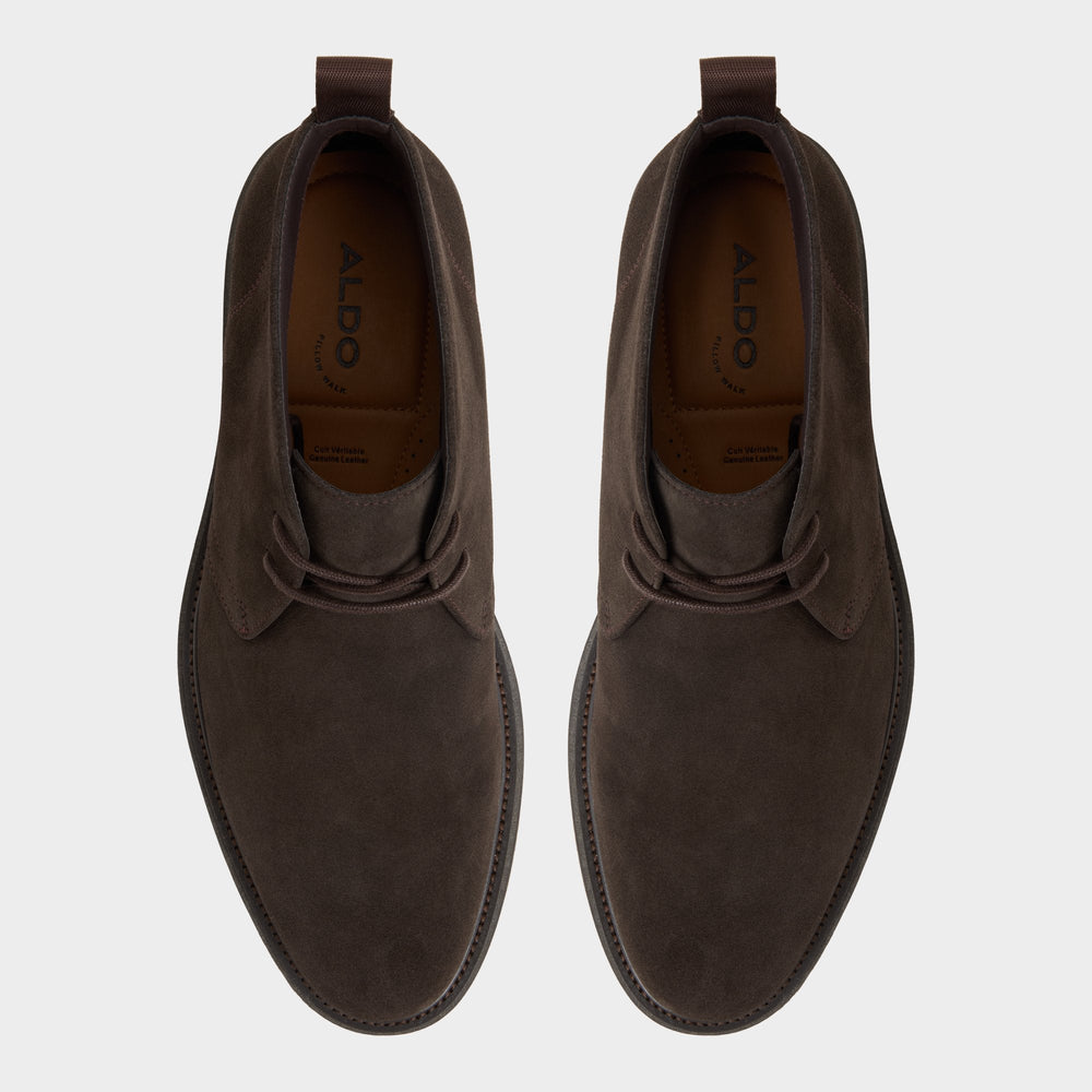 Dark Brown Jefrey Dark Brown Leather Suede Men's Chukka boots - Chukka boot | Aldo