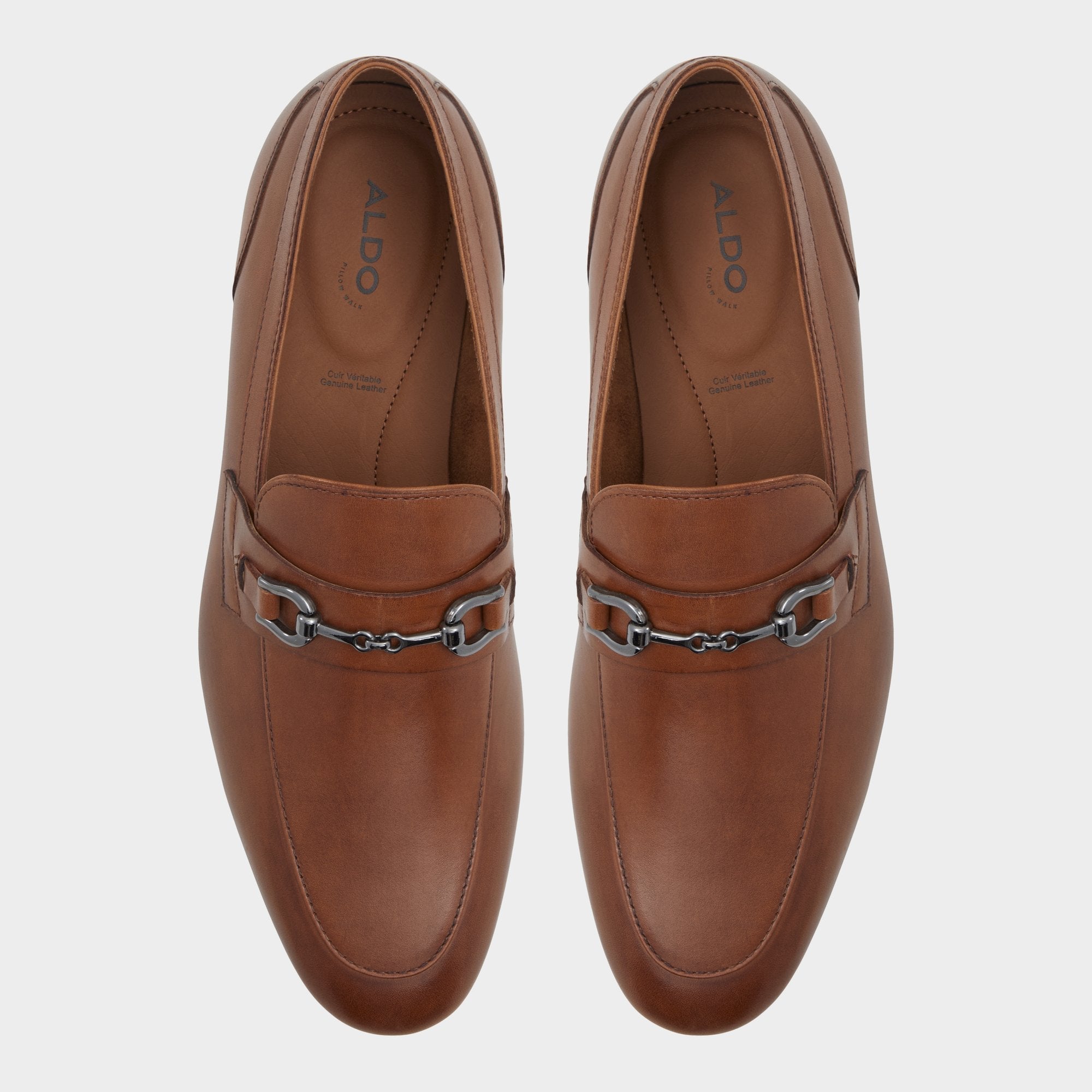 Cognac Marinho Cognac Leather Smooth Men's Dress Shoes - Loafer | Aldo