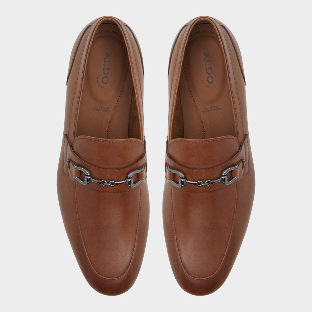 Cognac Marinho Cognac Leather Smooth Men's Dress Shoes - Loafer | Aldo