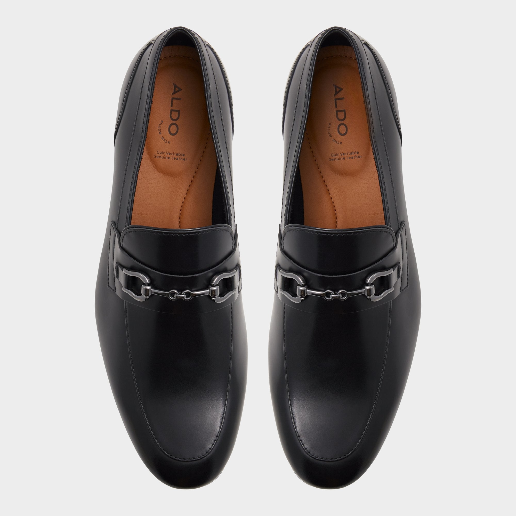 Open Black Marinho Open Black Leather Smooth Men's Dress Shoes - Loafer | Aldo
