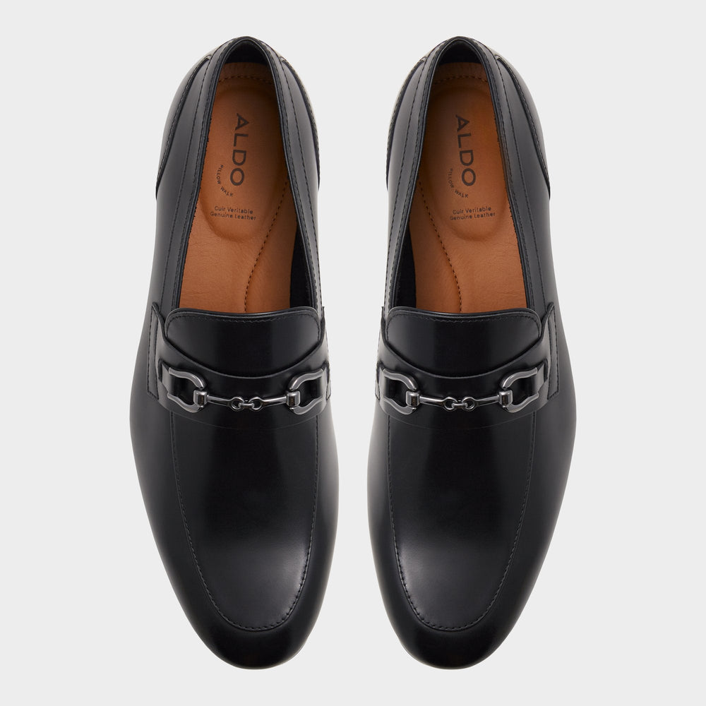 Open Black Marinho Open Black Leather Smooth Men's Dress Shoes - Loafer | Aldo