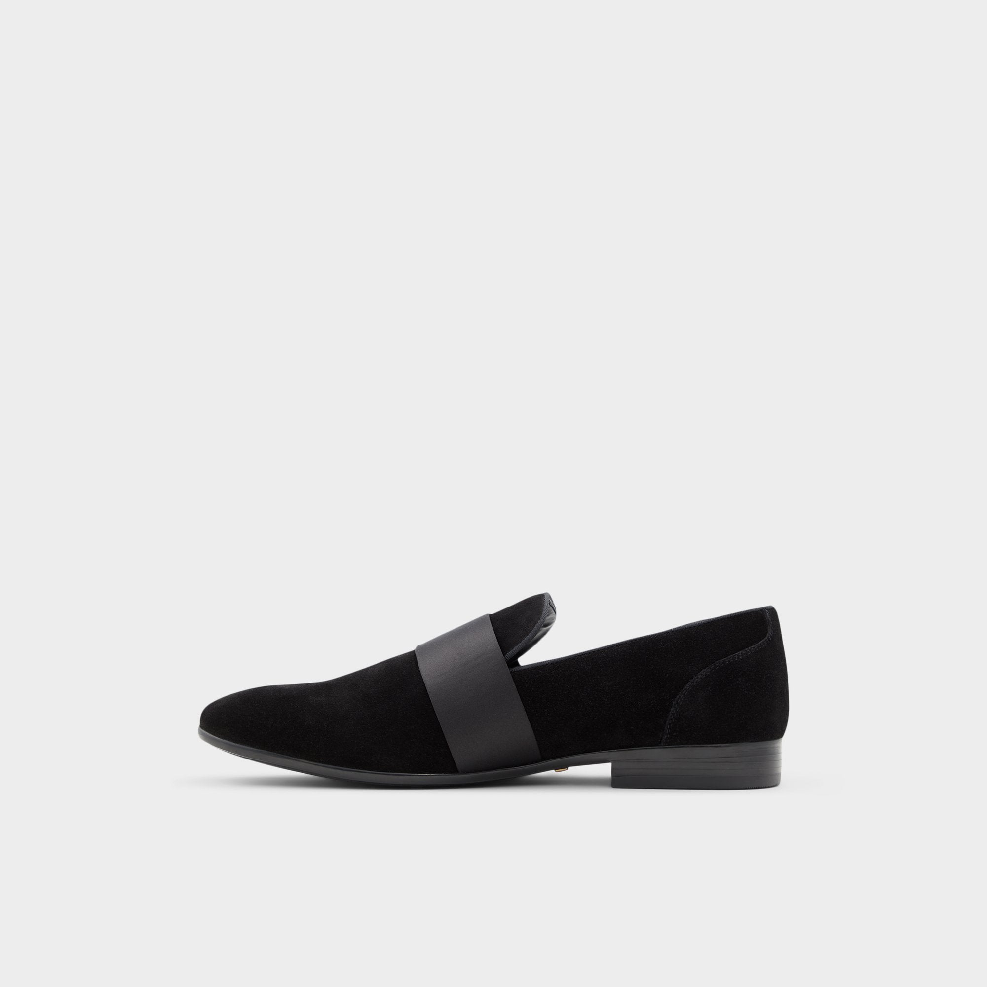 Open Black Asaria Open Black Leather Suede Men's Loafers & Slip-Ons - Loafer | Aldo