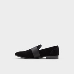 Open Black Asaria Open Black Leather Suede Men's Loafers & Slip-Ons - Loafer | Aldo