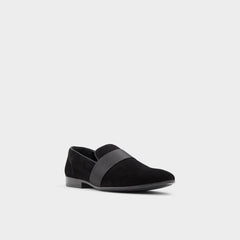 Open Black Asaria Open Black Leather Suede Men's Loafers & Slip-Ons - Loafer | Aldo