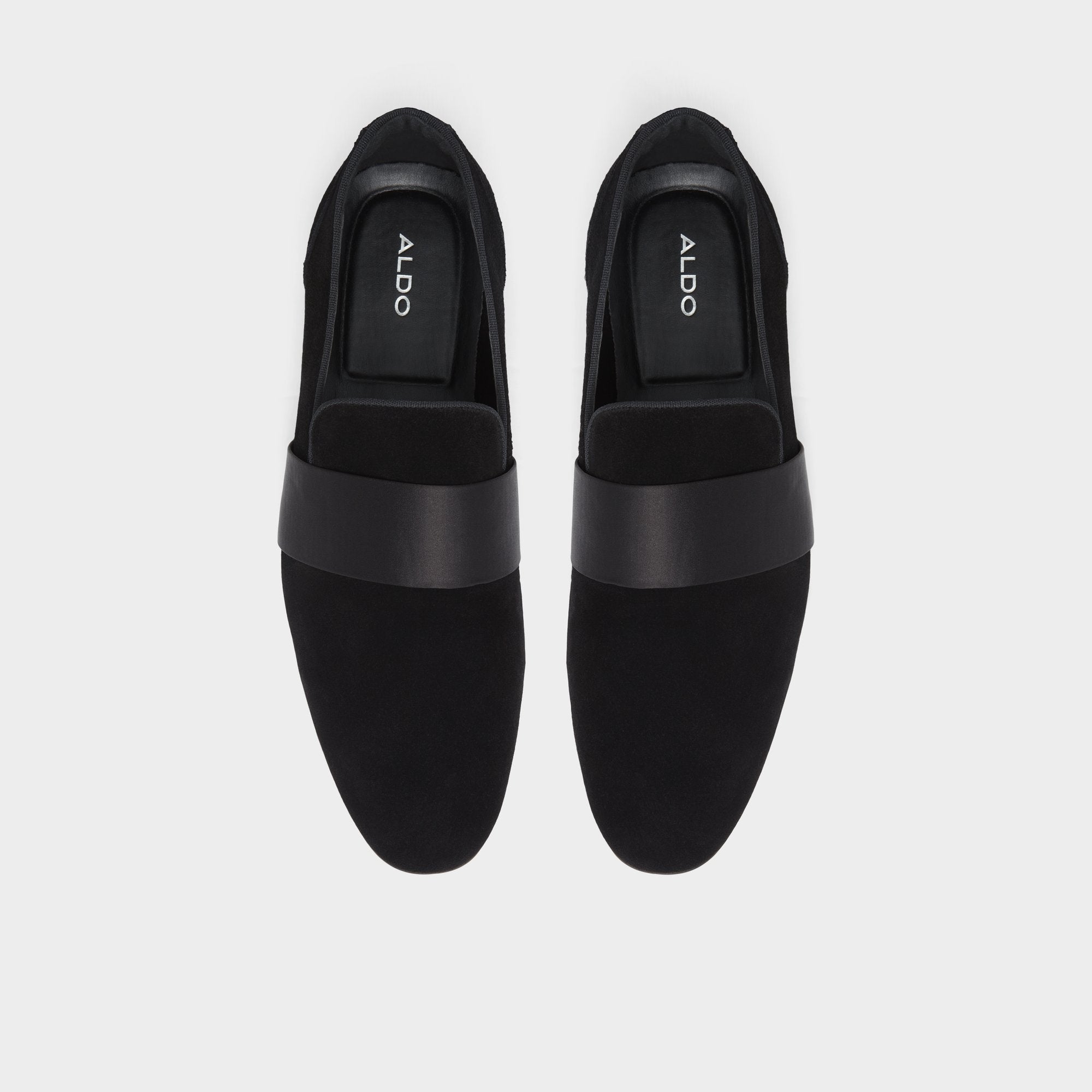 Open Black Asaria Open Black Leather Suede Men's Loafers & Slip-Ons - Loafer | Aldo