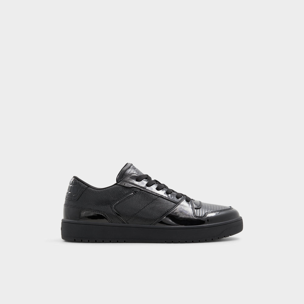 Black Zethan Black Synthetic Patent Men's Low top - Low top sneaker, Cup sole | Aldo