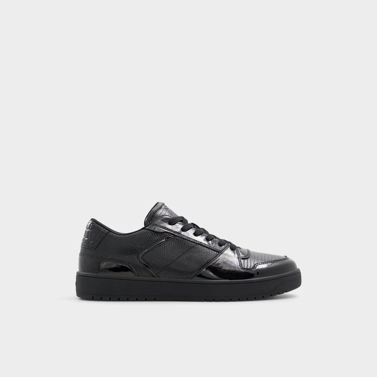 Black Zethan Black Synthetic Patent Men's Low top - Low top sneaker, Cup sole | Aldo