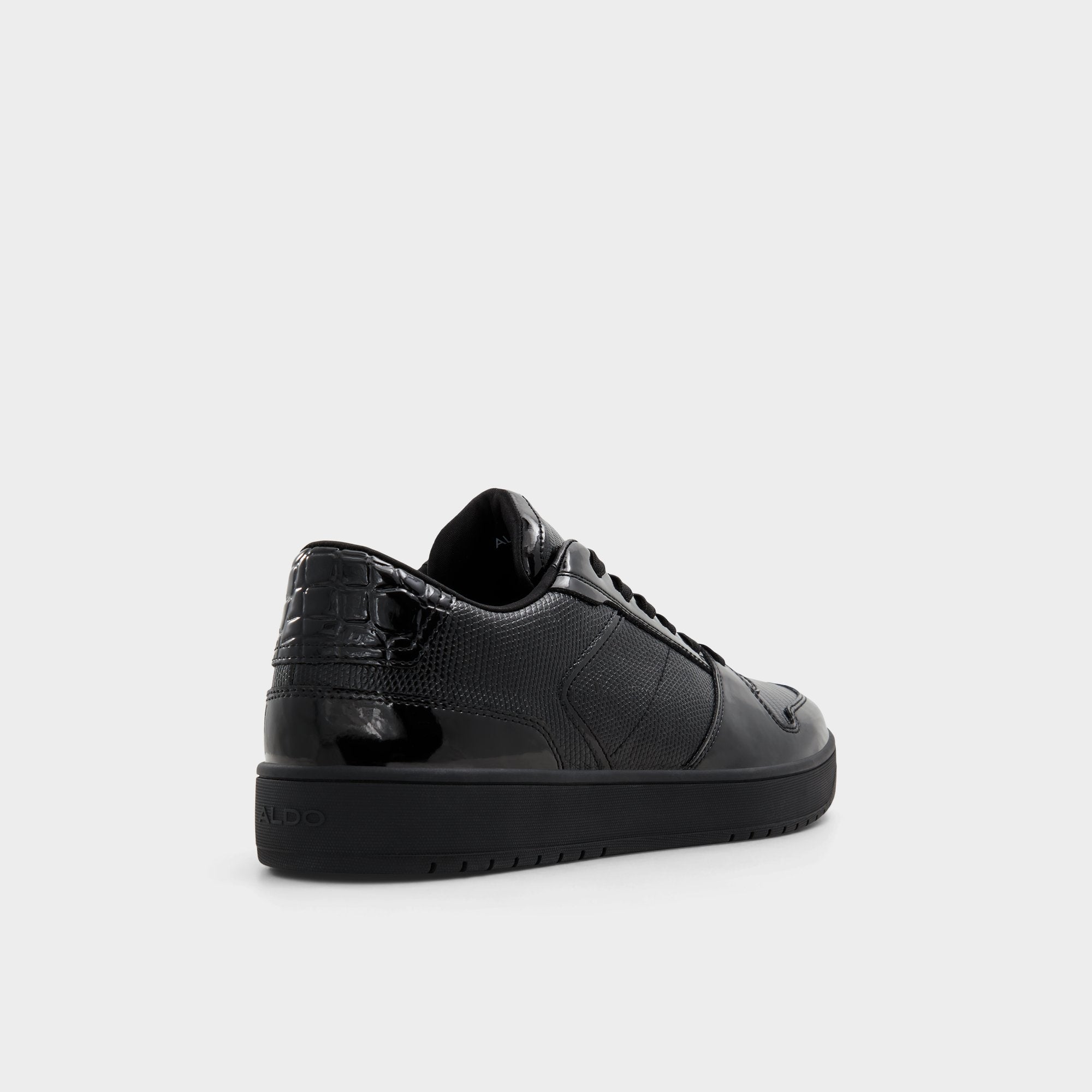 Black Zethan Black Synthetic Patent Men's Low top - Low top sneaker, Cup sole | Aldo