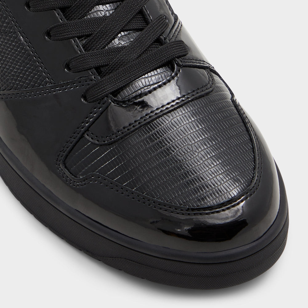 Black Zethan Black Synthetic Patent Men's Low top - Low top sneaker, Cup sole | Aldo