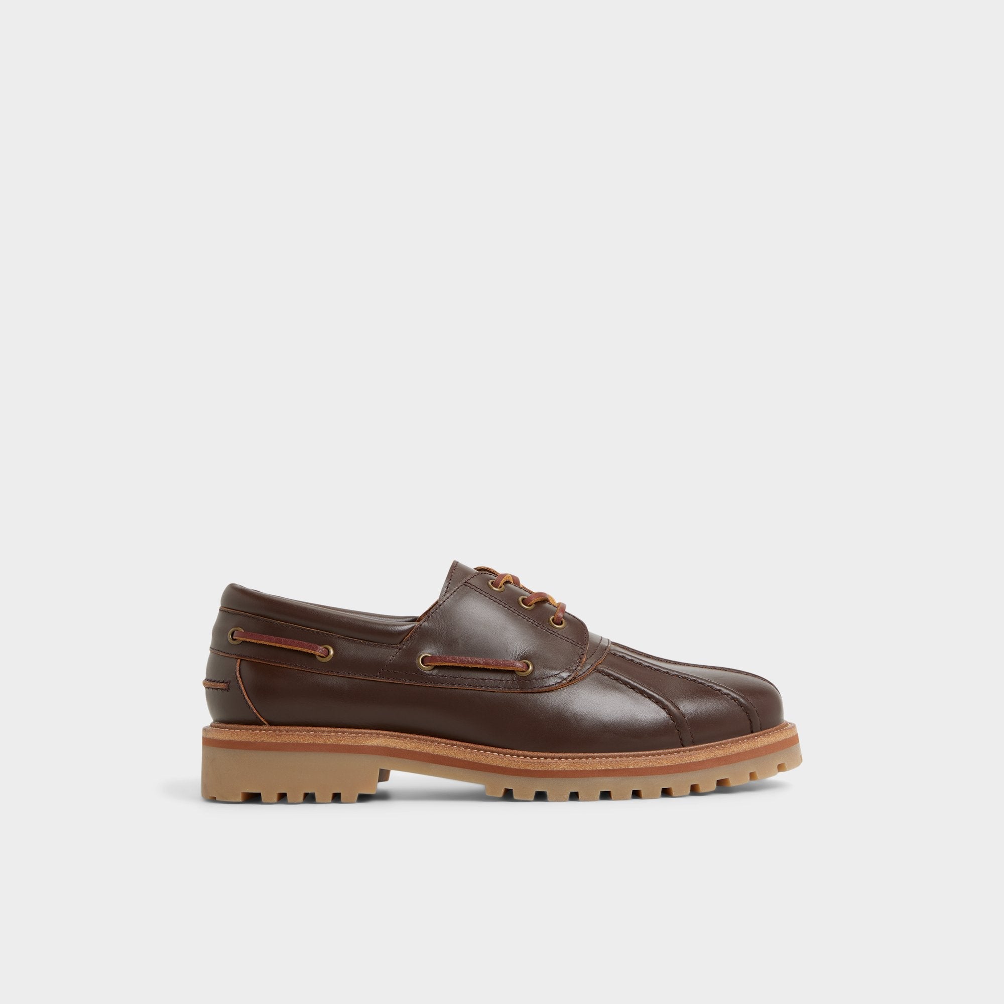 Medium Brown Finn in Medium Brown - Boat shoe, Lug sole | Aldo