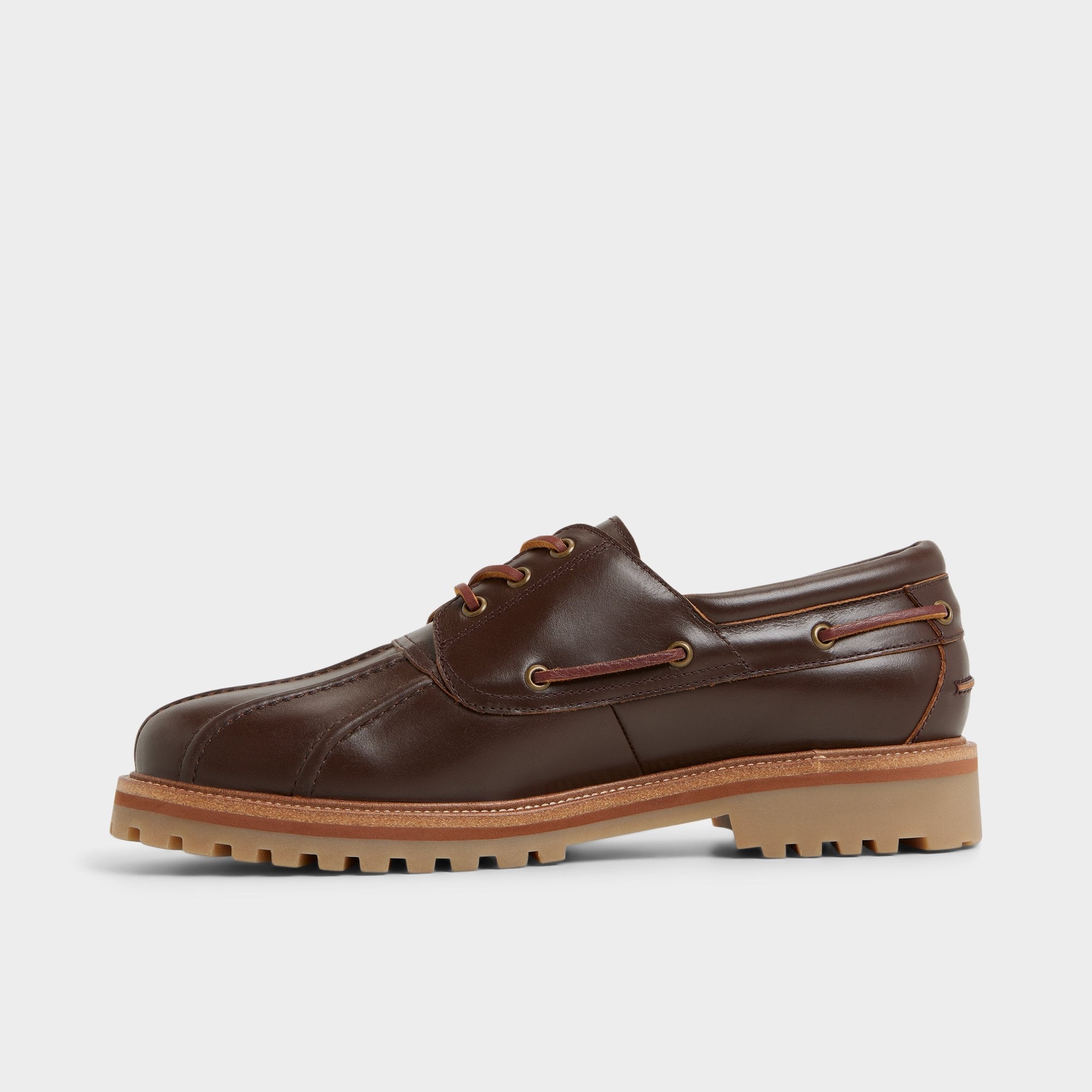 Medium Brown Finn in Medium Brown - Boat shoe, Lug sole | Aldo