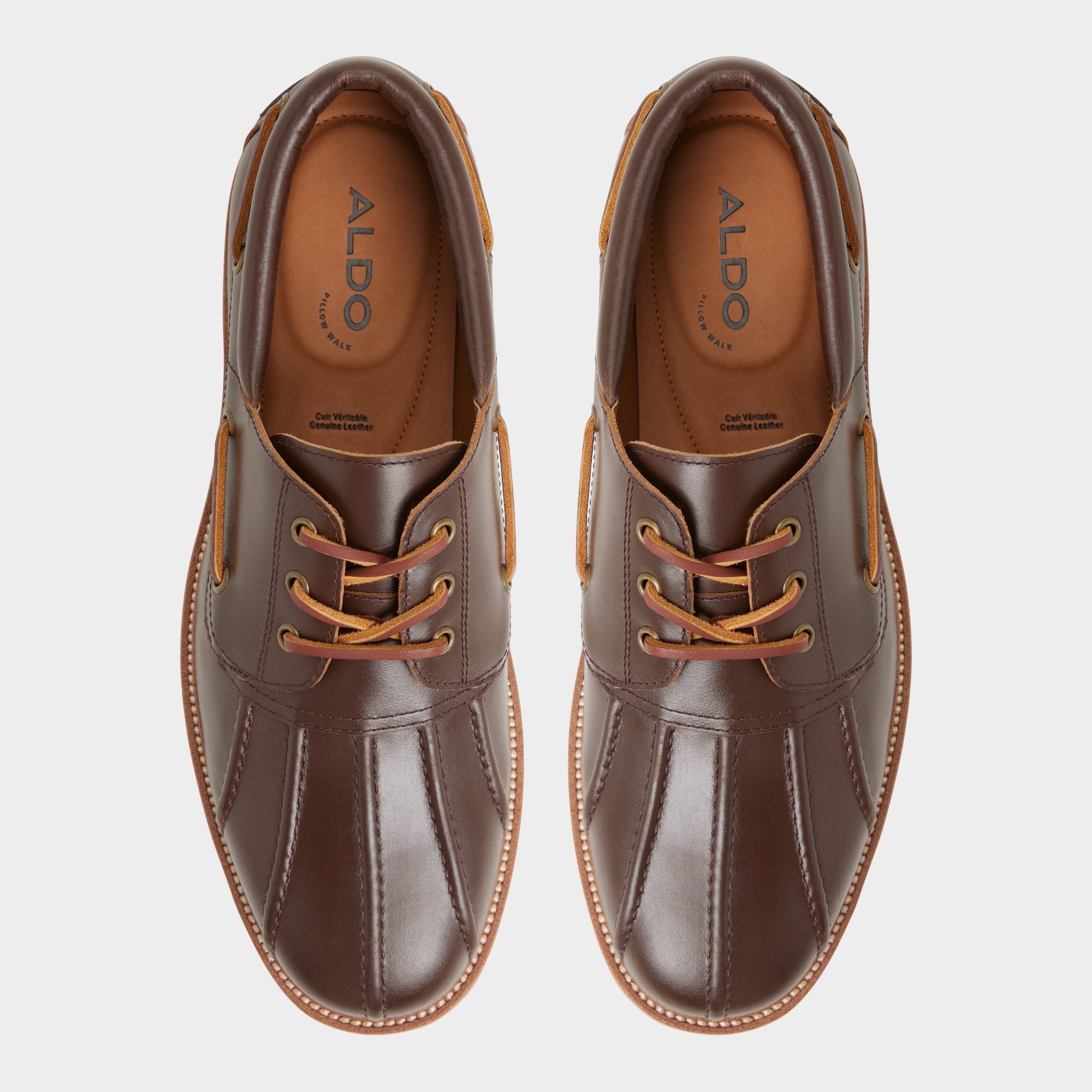 Medium Brown Finn in Medium Brown - Boat shoe, Lug sole | Aldo