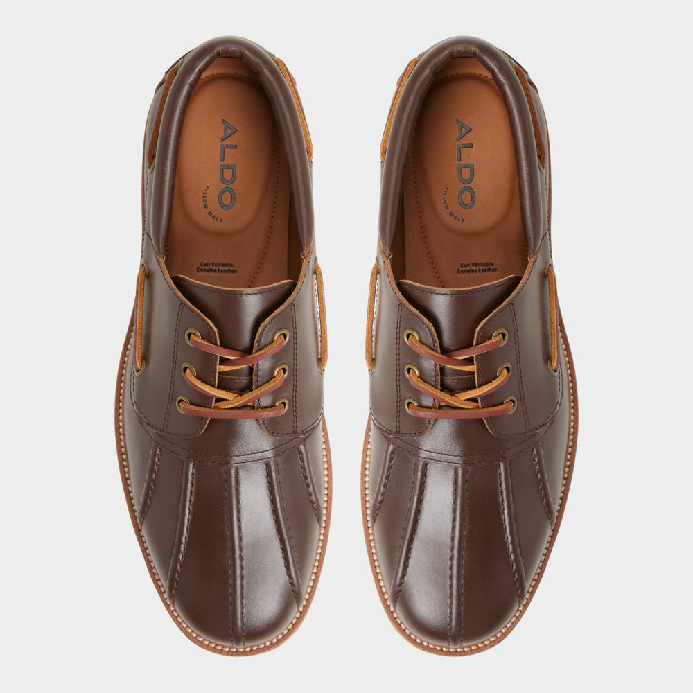 Medium Brown Finn in Medium Brown - Boat shoe, Lug sole | Aldo
