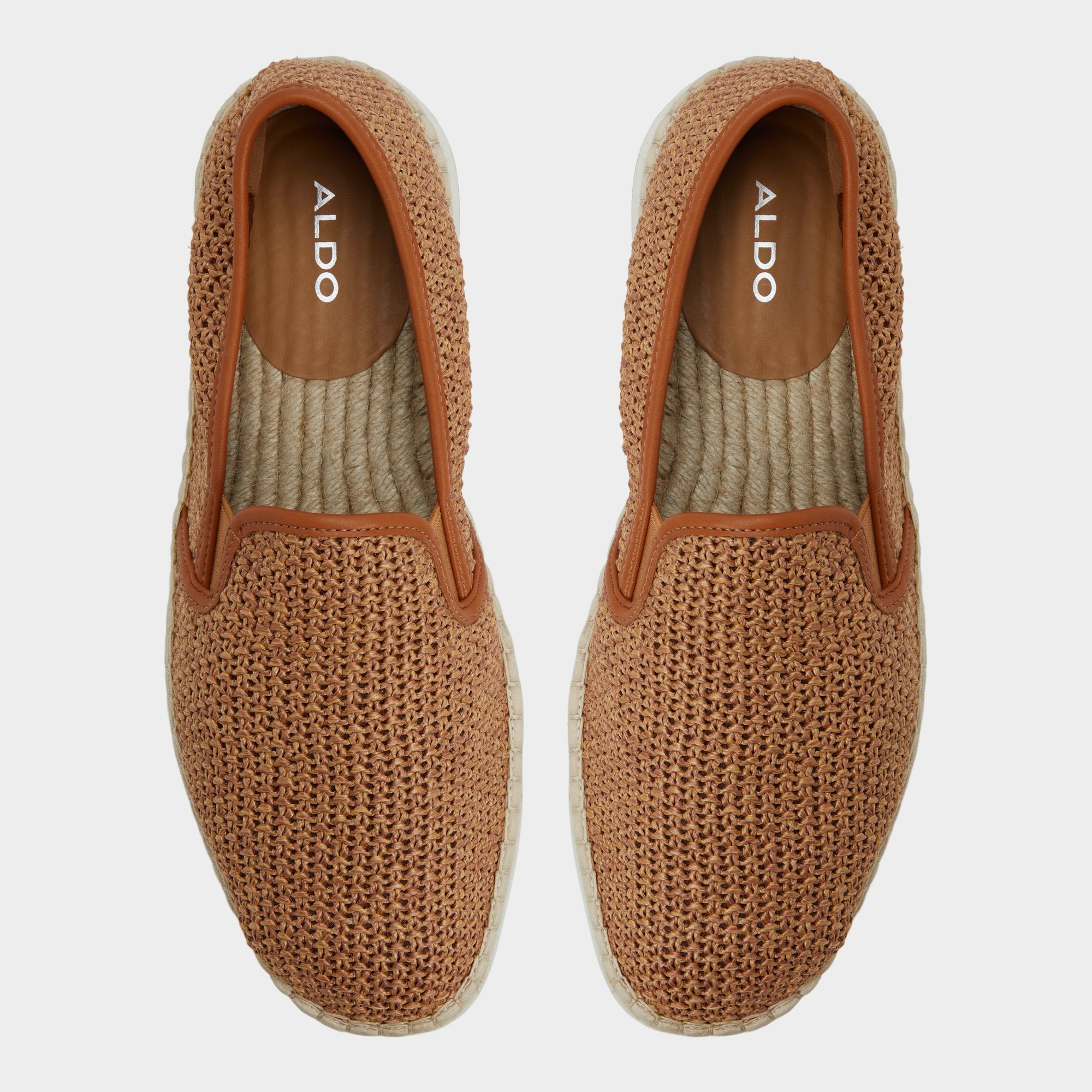 Cognac Johnney Cognac Textile Raffia Men's Espadrilles - Espadrille | Aldo
