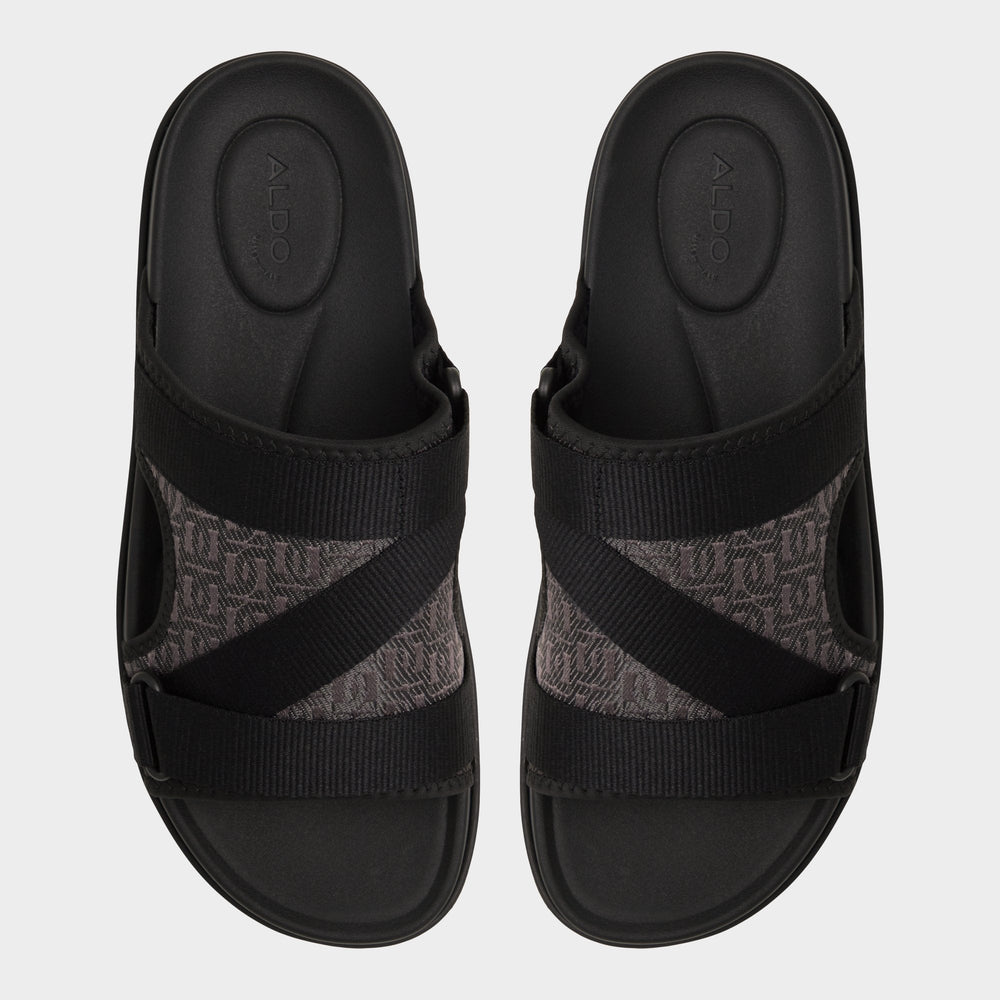 Open black Deniels Open Black Men's Slides - Slide sandal | Aldo