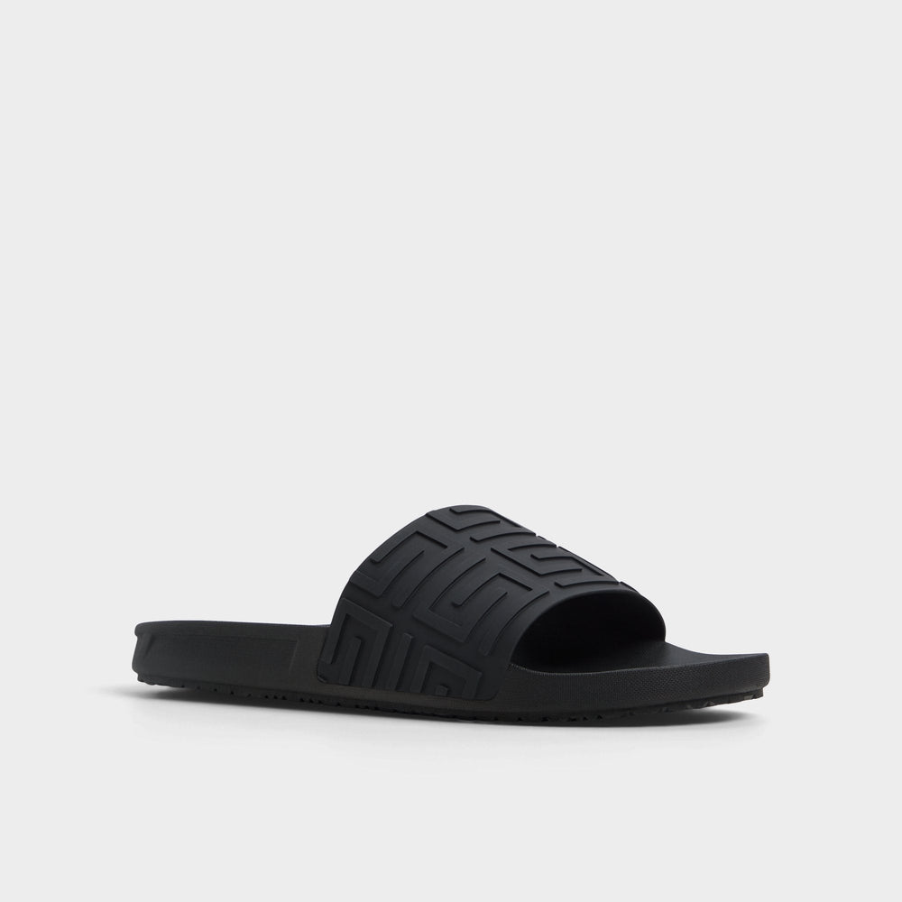 Black Atrani Black Men's Slides - Slide sandal | Aldo