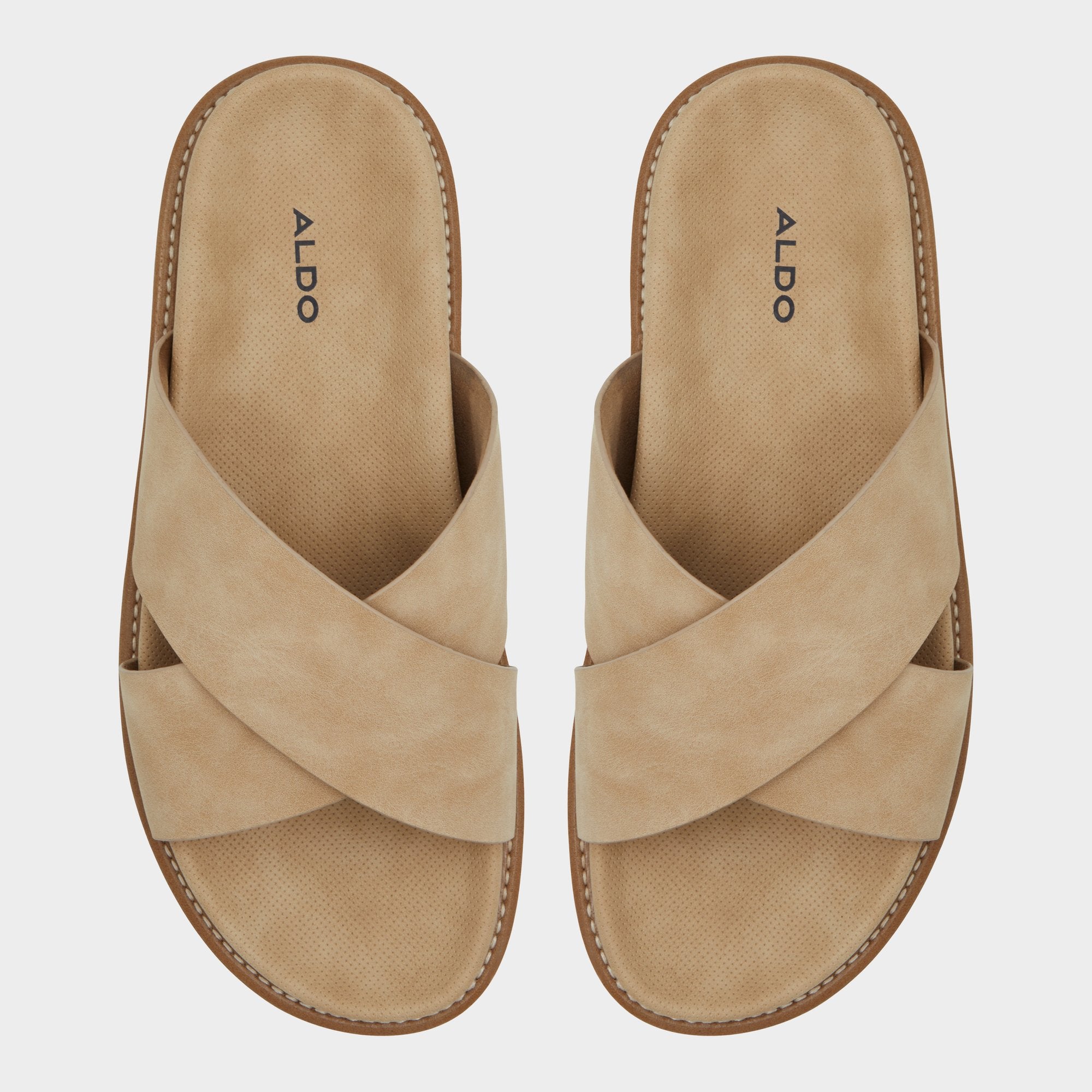 Beige Marrin Beige Men's Slides - Slide sandal | Aldo