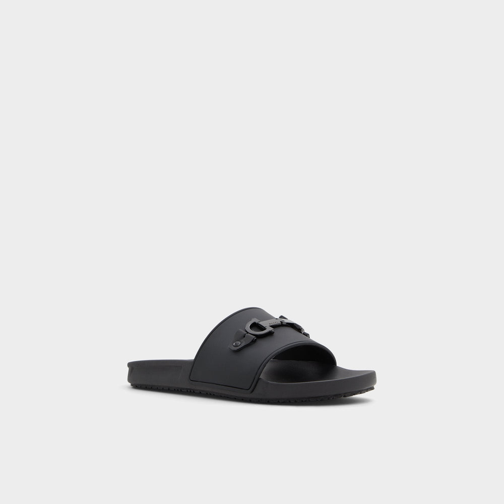 Black Loungeslide Black Men's Slides - Slide sandal | Aldo