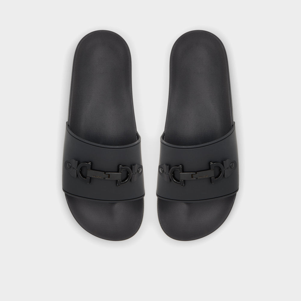 Black Loungeslide Black Men's Slides - Slide sandal | Aldo