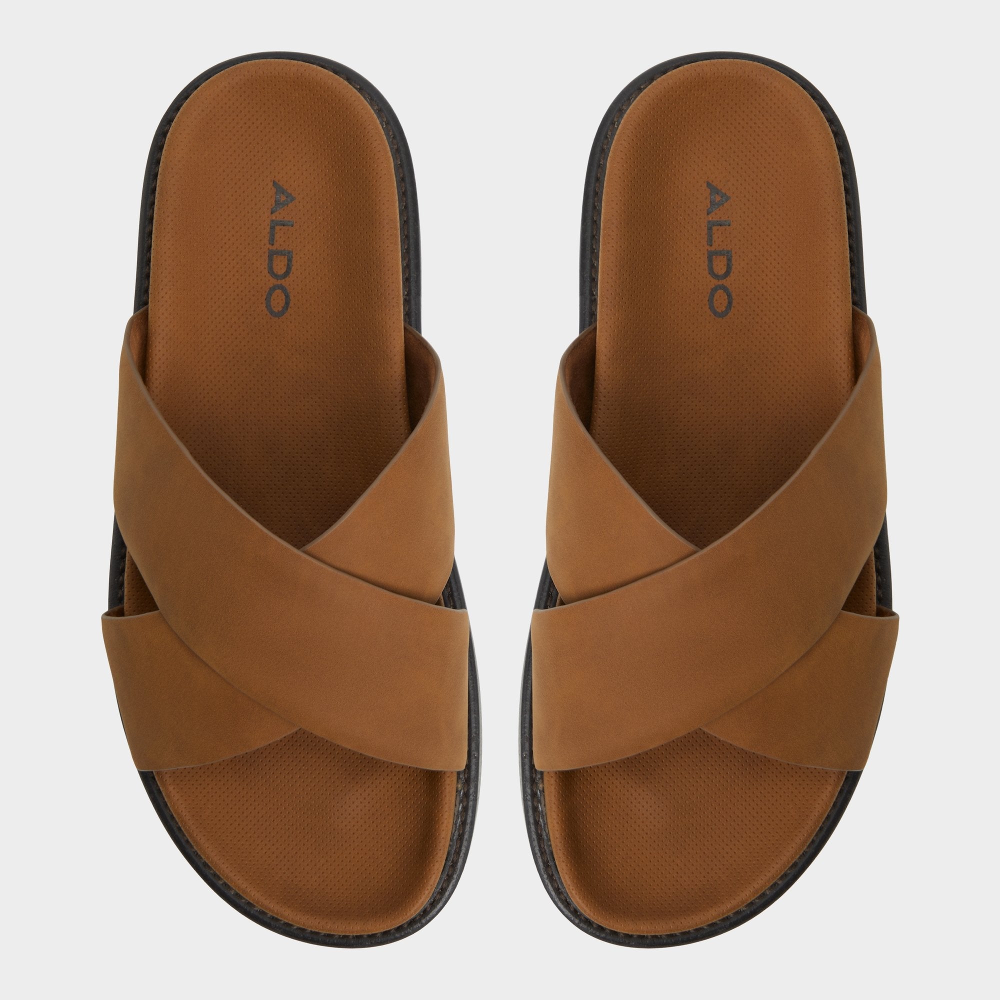 Cognac Marrin Cognac Men's Slides - Slide sandal | Aldo