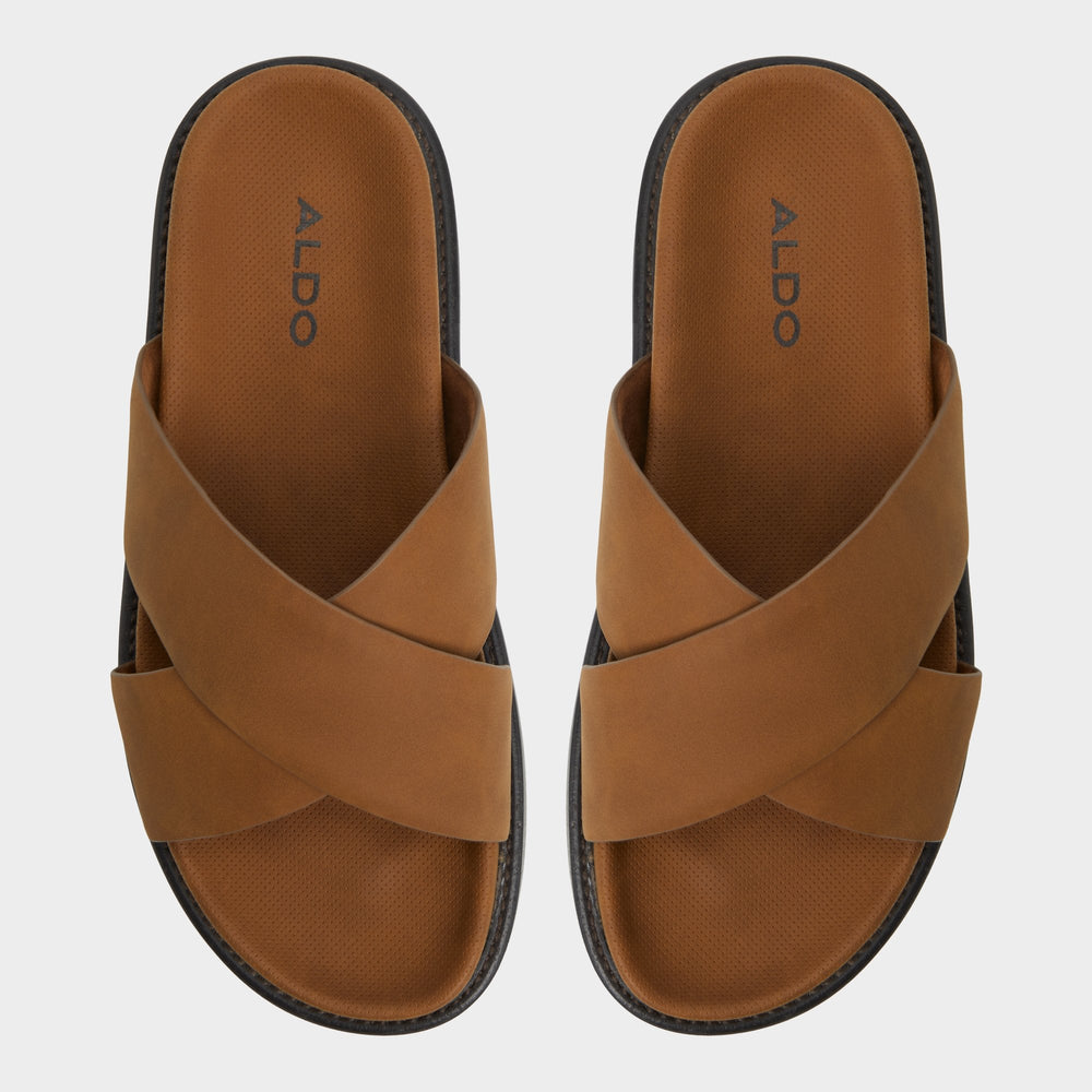 Cognac Marrin Cognac Men's Slides - Slide sandal | Aldo