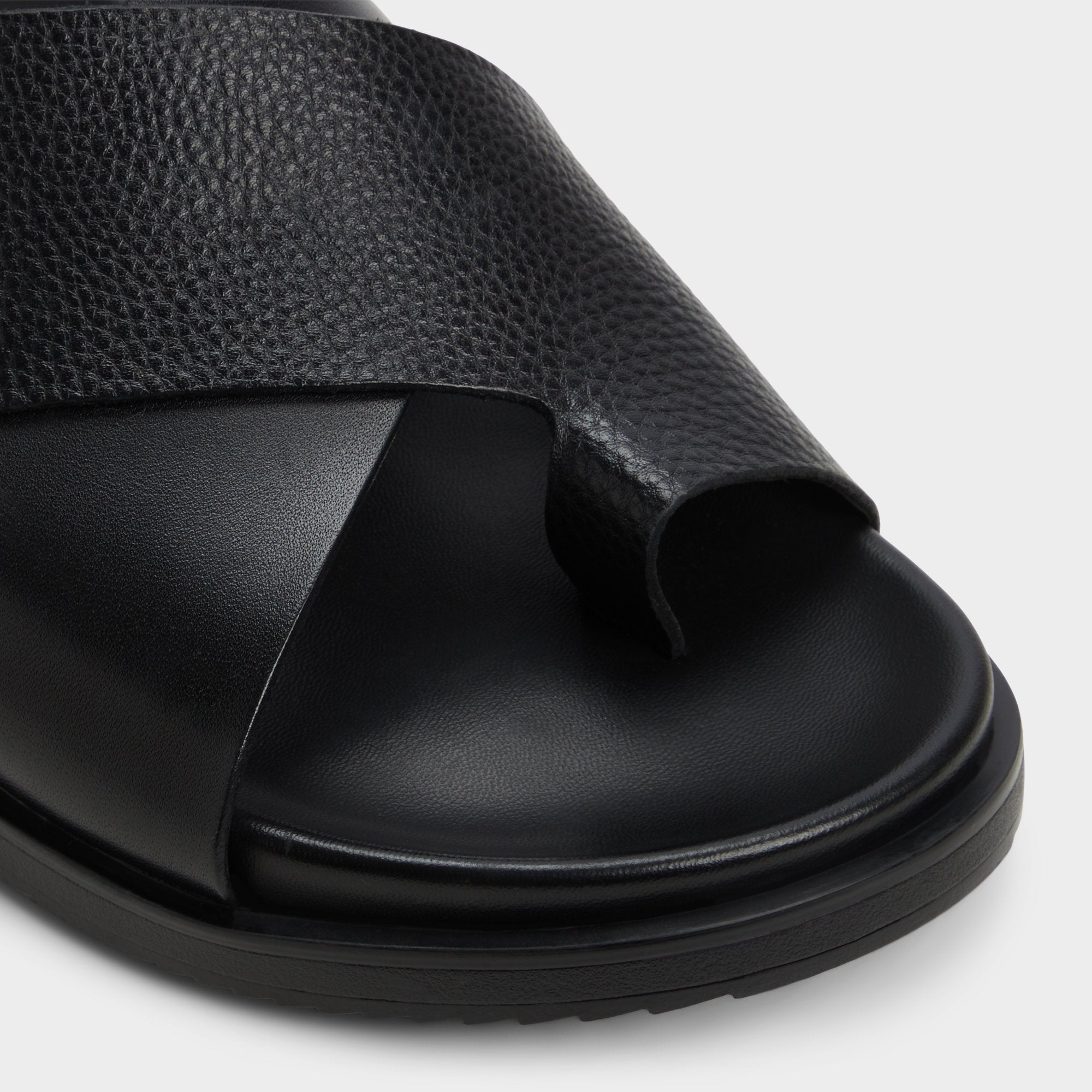 Black Darley Black Men's Sandals & Slides - Strappy flat sandal | Aldo