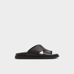 Dark brown Darley Dark Brown Men's Sandals & Slides - Strappy flat sandal | Aldo