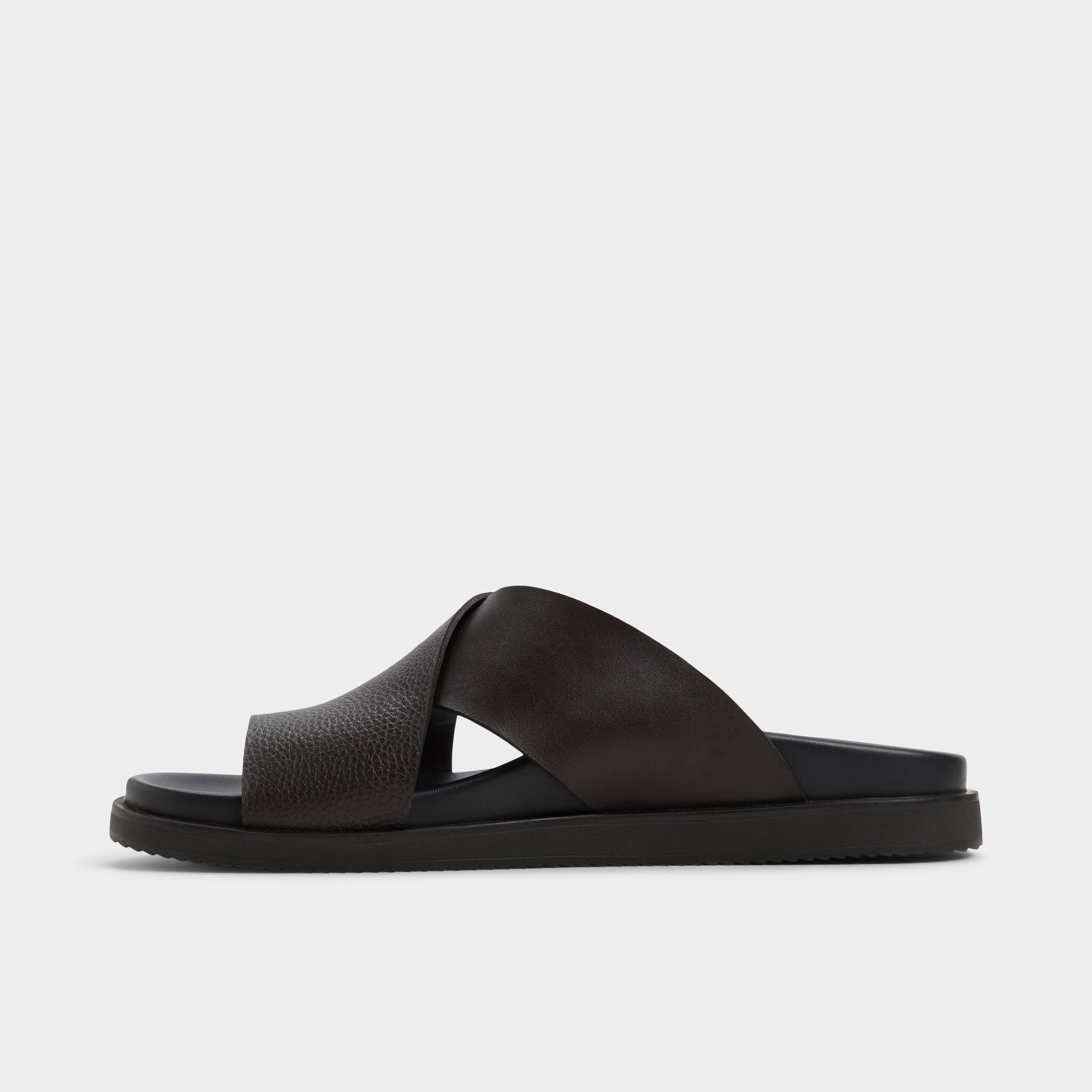 Dark brown Darley Dark Brown Men's Sandals & Slides - Strappy flat sandal | Aldo
