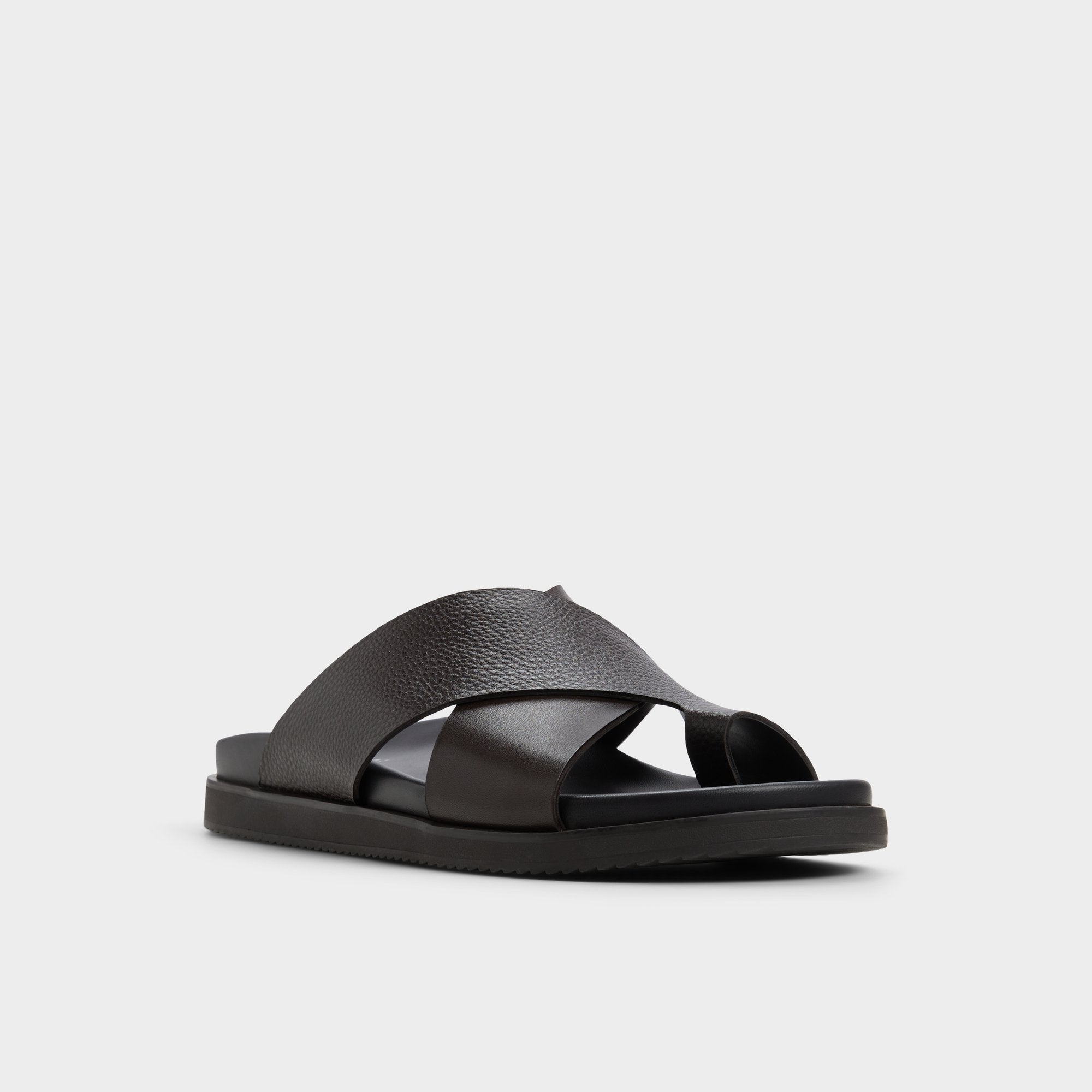 Dark brown Darley Dark Brown Men's Sandals & Slides - Strappy flat sandal | Aldo