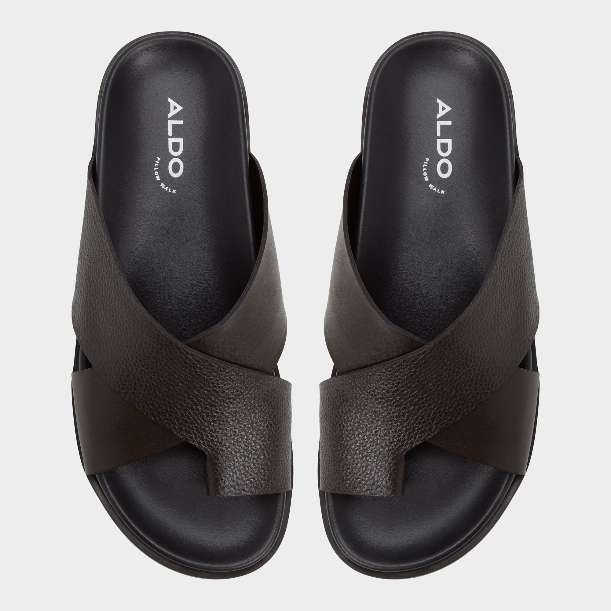Dark brown Darley Dark Brown Men's Sandals & Slides - Strappy flat sandal | Aldo