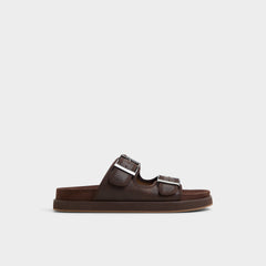 Dark Brown Sunnyside Dark Brown Men's Slides - Slide sandal | Aldo