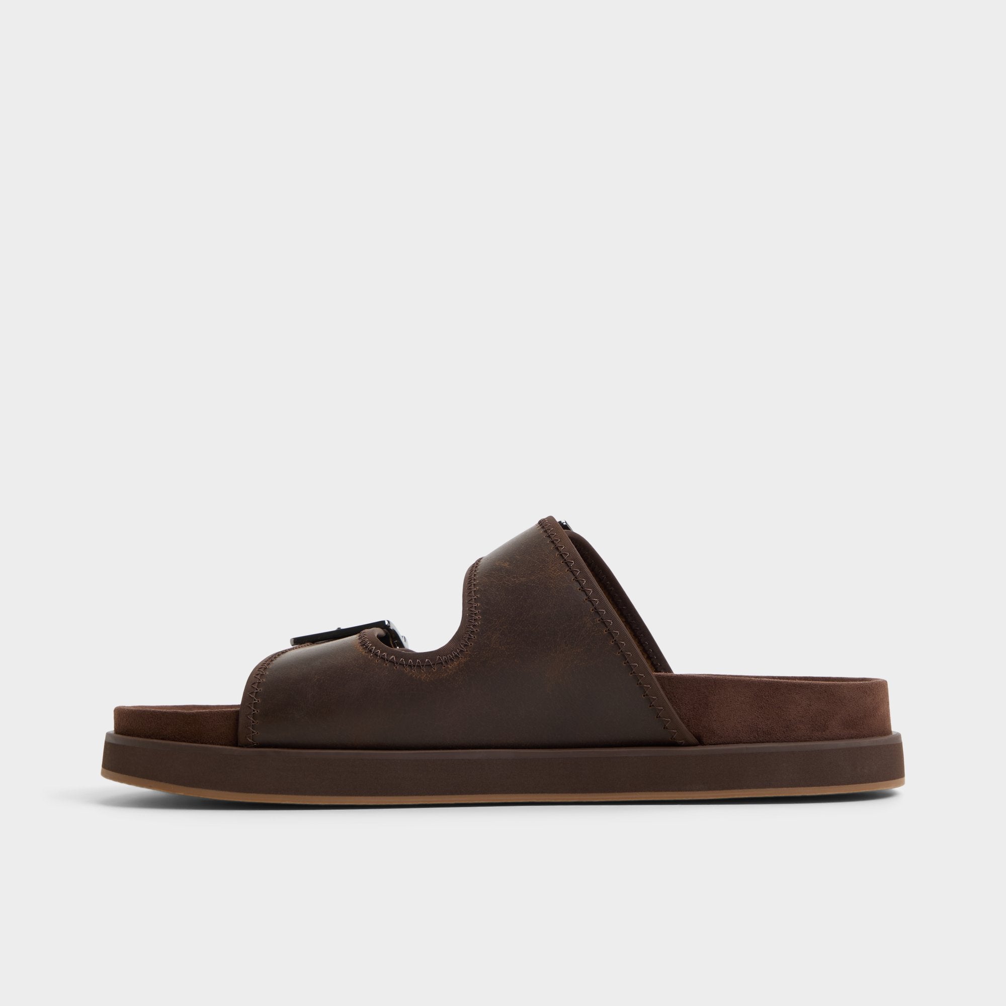 Dark Brown Sunnyside Dark Brown Men's Slides - Slide sandal | Aldo