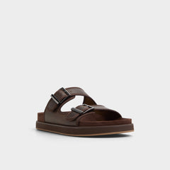 Dark Brown Sunnyside Dark Brown Men's Slides - Slide sandal | Aldo
