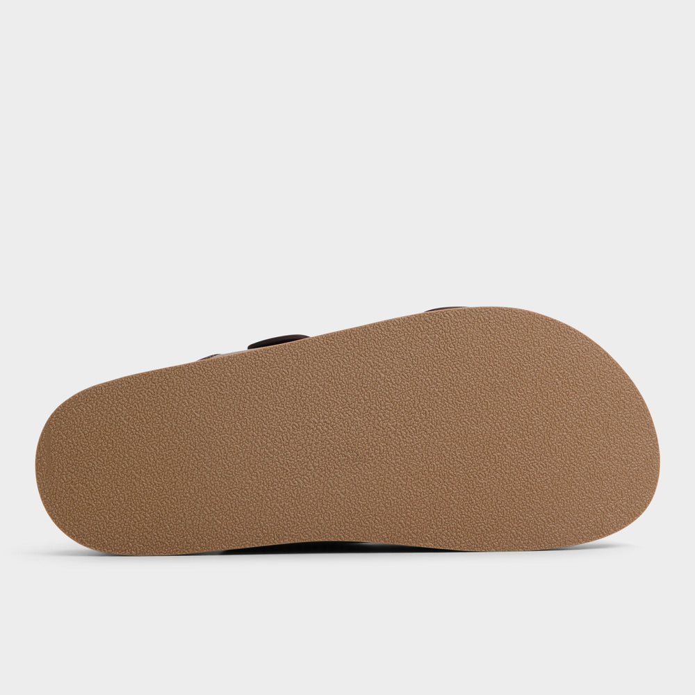 Dark Brown Sunnyside Dark Brown Men's Slides - Slide sandal | Aldo