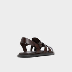 Dark Brown Warley Dark Brown Men's Sandals & Slides - Strappy flat sandal | Aldo
