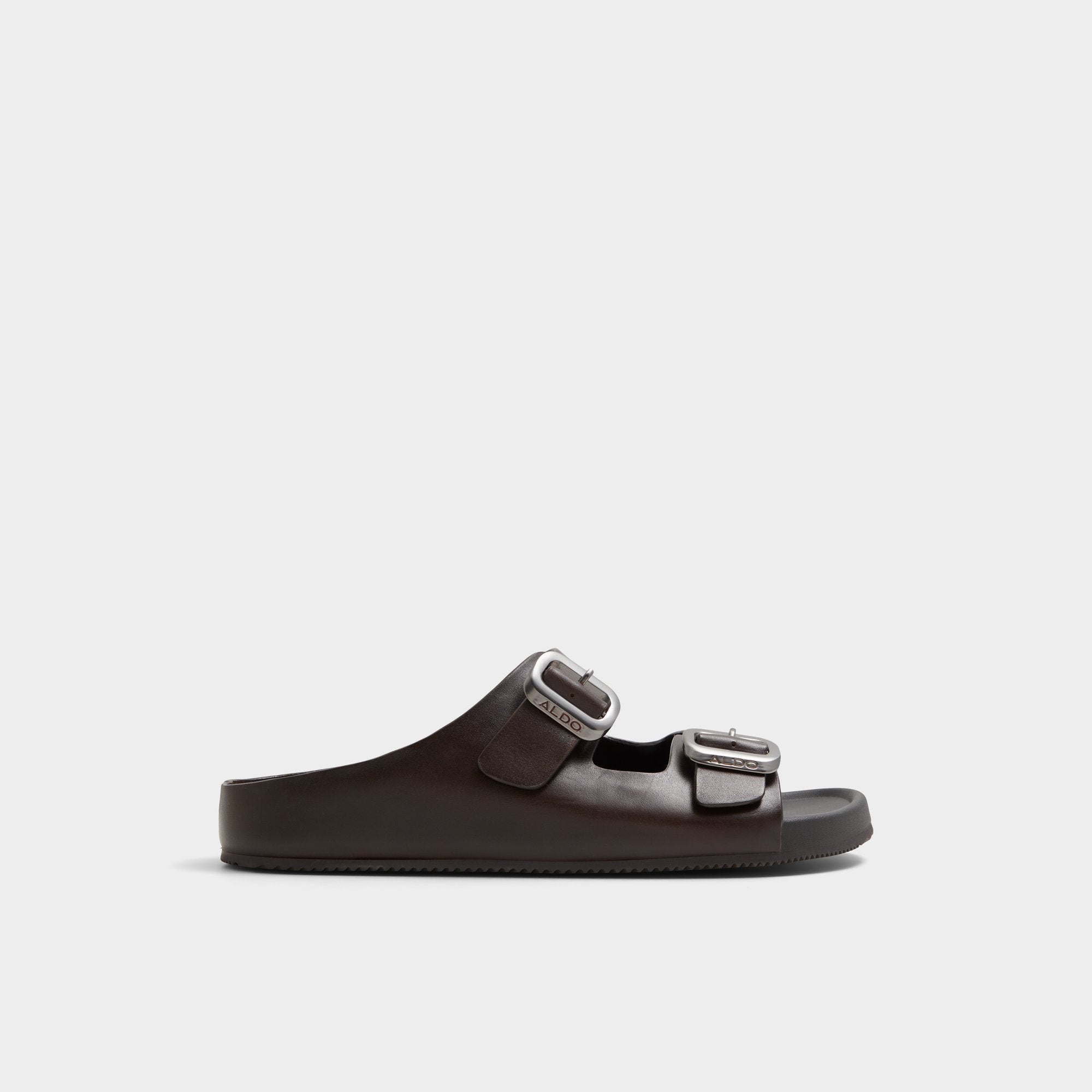 Dark Brown Kennebunk Dark Brown Men's Slides - Slide sandal | Aldo