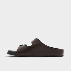 Dark Brown Kennebunk Dark Brown Men's Slides - Slide sandal | Aldo