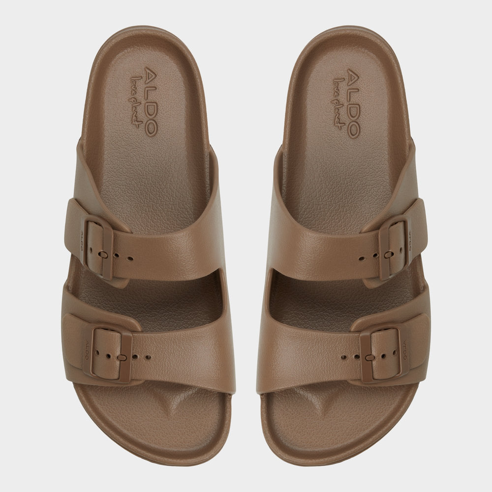 Light Brown Hideo Light Brown Men's Slides - Slide sandal | Aldo