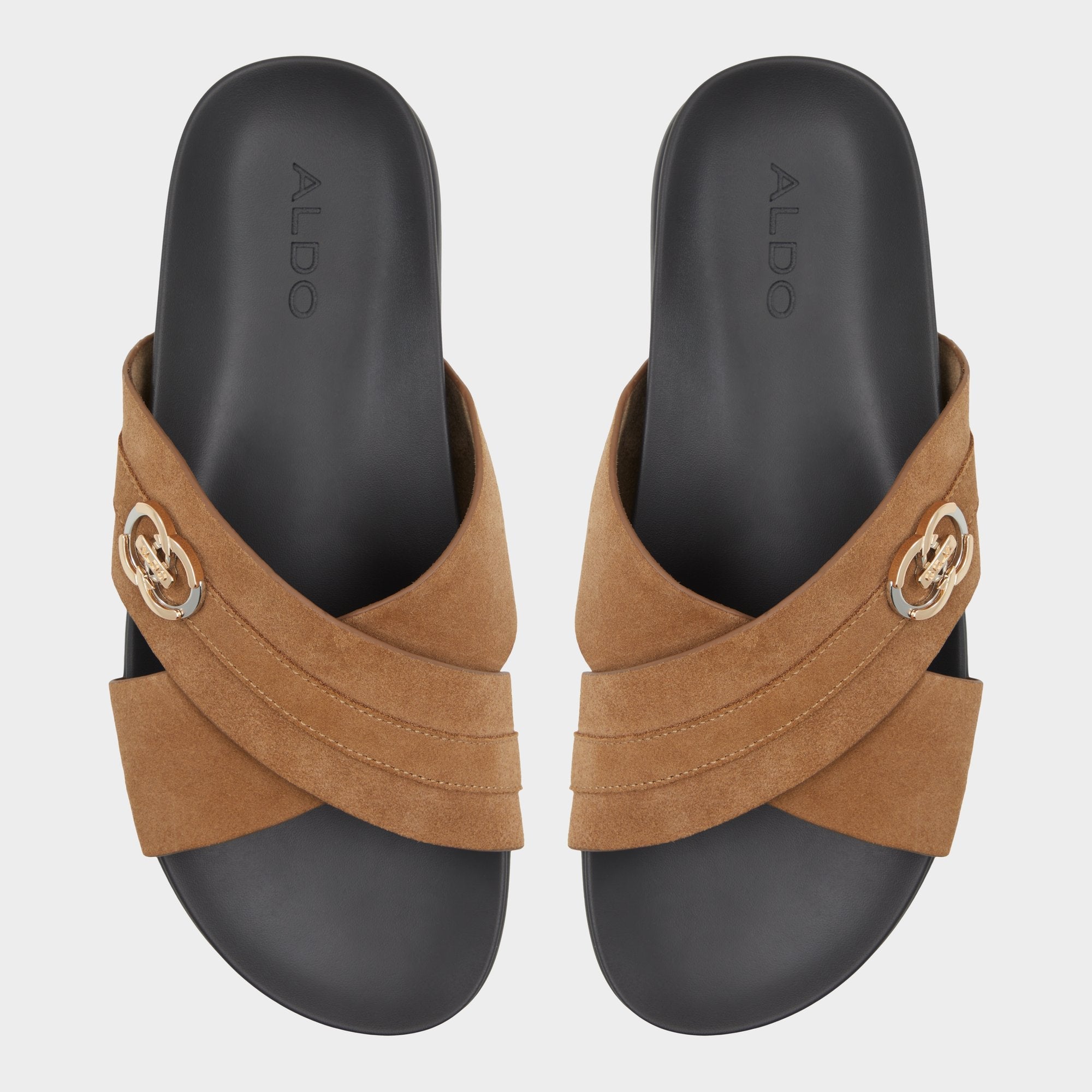 Open Brown Delmar Open Brown Men's Slides - Slide sandal | Aldo