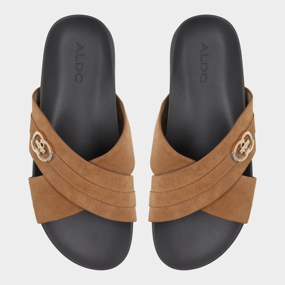 Open Brown Delmar Open Brown Men's Slides - Slide sandal | Aldo
