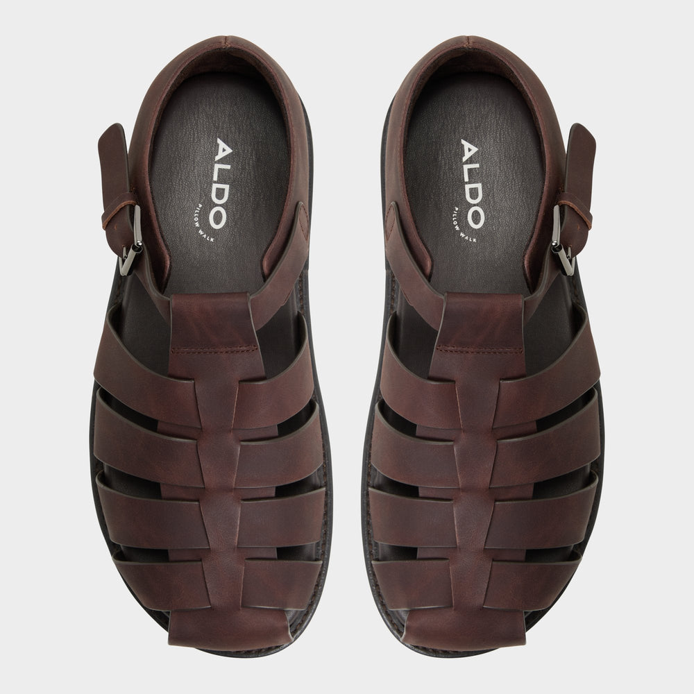 Brown Overflow Wildhaven Brown Overflow Men's Sandals & Slides - Flat sandal | Aldo