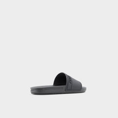 Black Dinmore Black Synthetic Rubber Men's Slides - Slide sandal | Aldo
