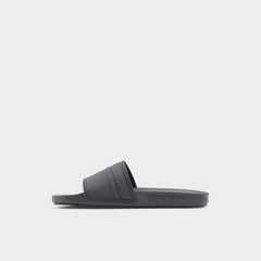 Black Dinmore Black Synthetic Rubber Men's Slides - Slide sandal | Aldo