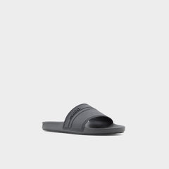 Black Dinmore Black Synthetic Rubber Men's Slides - Slide sandal | Aldo