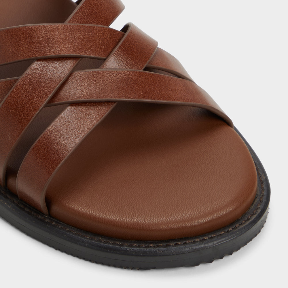 Cognac Haniff Cognac Men's Sandals & Slides - Strappy flat sandal | Aldo