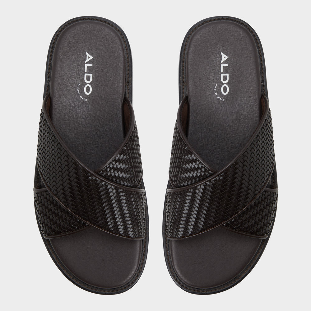 Dark Brown Tarik Dark Brown Men's Sandals & Slides - Slide sandal | Aldo